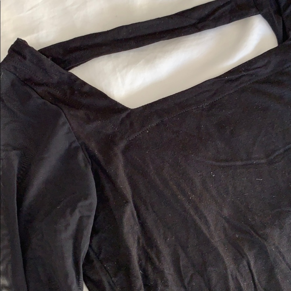 LNA Black Long Sleeve with Mesh Sleeves - Picture 2 of 3
